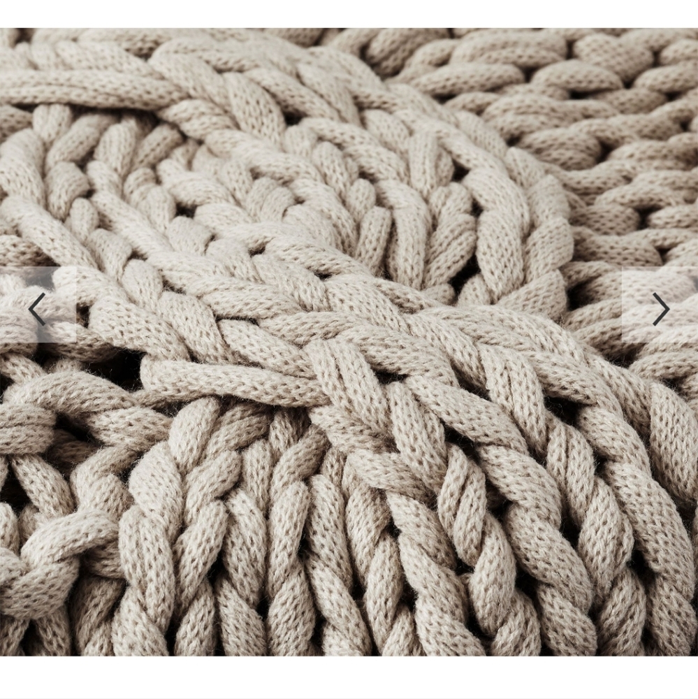 POTTERY BARN Colossal Handknit Throw / Lichen - Picture 6 of 10